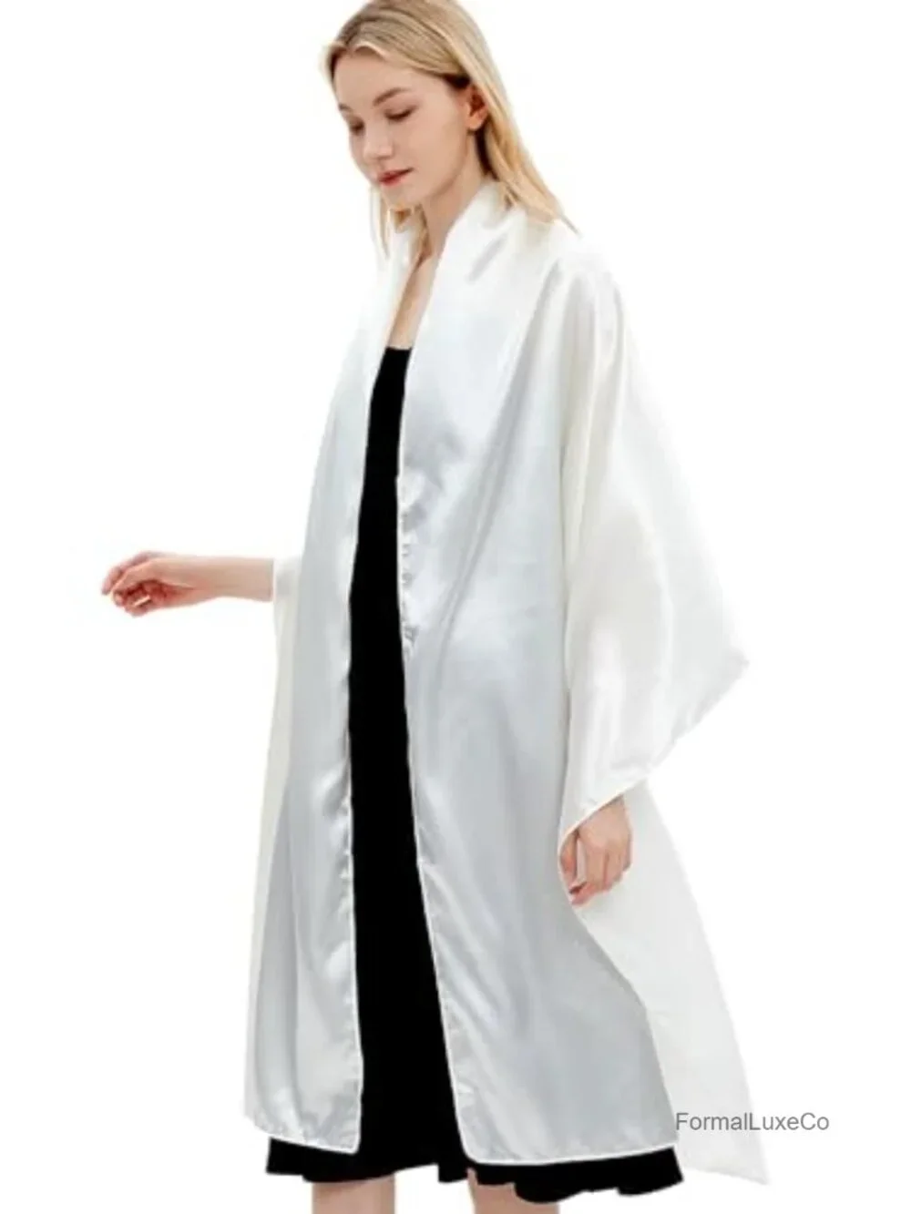 Extra Long Satin Wrap Shawl Evening Party Bridal Stole
